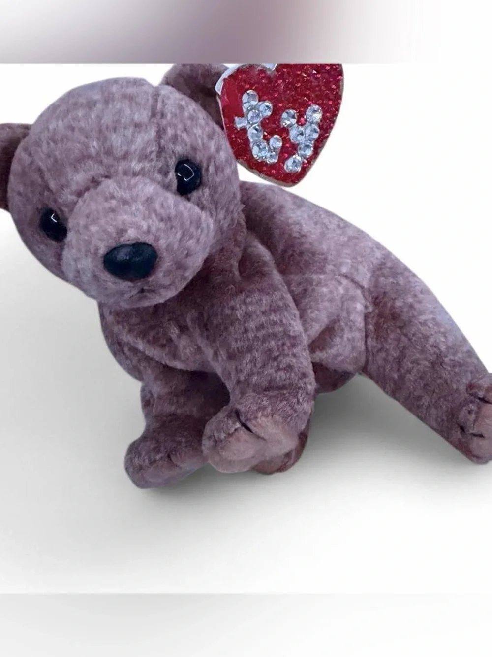 Ty Plush Brown Bear with bedazzled tag